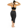 thumbnail image 3 of LMB Capri Leggings for Women with Pockets, High Waist, Extra Soft, Black M, 3 of 5