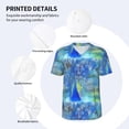 thumbnail image 3 of Picia Peacock Pattern Mens Polo Shirts Quick Dry Short Sleeve Golf T Shirt Performance Moisture Wicking Casual Workout Baseball T-shirt-X-Large, 3 of 7