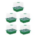 thumbnail image 1 of Propagación Semillas Contenedor La Planta Flores Semilla Crece Caja Bandejas Inicio Plántulas 6/12 Agujeros Con Tapa Elevada para Que Crecen, 1 of 9