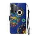 thumbnail image 4 of Allytech Galaxy S21 Case, Embossed Colorful Pattern Folio Flip PU Leather Folding Stand Impact Resistant Drop Protection Shockproof Cards Slots Wallet Case Cover for Samsung Galaxy S21, Owl, 4 of 7