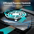 thumbnail image 4 of PS5 M.2 SSD Heatsink, Large Area Solid Aluminum Cooler Thermal Pads for Playstation 5 PCIe 4.0 M.2 NVMe With RGB Version Eagle RGB, 4 of 6