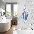 thumbnail image 2 of Yayeee 2 Pack Hand Towels for Bathroom 100% Cotton 16" x 28" Soft Absorbent Kitchen Towel, Blue Sailboats, 2 of 7