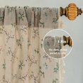 thumbnail image 5 of Boho Floral Valances for Bedroom Colorful Flower Rod Pocket Drapes for Living Dining Room Linen Valance for Farmhouse 1 Panel 52" W x 18" L, 5 of 5