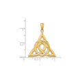 thumbnail image 2 of 14K Gold Polished Large Celtic Trinity Knot Charm, 2 of 4