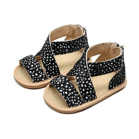

Binpure Newborn Baby Girls Leopard Sandals Toddler First Walker Soft Sole Outdoor Shoes