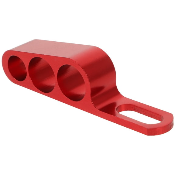 OATIPHO Motorcycle Brake Cable Clamps with Three Hole Aluminum Alloy Line Clamp in Red