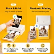 KODAK Dock Plus 4PASS Instant Photo Printer (4x6 inches) + 10 Sheets