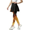 thumbnail image 2 of POLEROFire Black Yoga Pants Skirt Non See Through Tights Skirted with Leggings for Women High Waisted Workout Athletic Tennis Legging Yoga Skirts Running Sports Pant with Pockets, 2 of 6