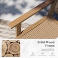 thumbnail image 4 of Sophia & William 9 Pieces Acacia Wood Outdoor Patio Dining Set Wicker Rattan Chairs and Rectangle Table Furniture Set for Lawn, Garden, Backyard, Light Brown, 4 of 8