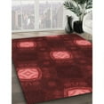 thumbnail image 2 of Ahgly Company Indoor Round Patterned Maroon Red Area Rugs, 6' Round, 2 of 6