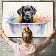 thumbnail image 4 of Labrador Retriever Cute Dog Cat in Bathtube Pictures Painting Prints, Funny Colorfull Animals Bathroom Wall Decor Pet Artworks Pet Gift Ready To Hang, Canvas Wall Art, 4 of 5