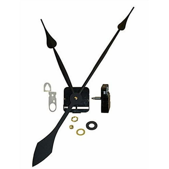 National Artcraft Clock Movement Kit with Long Hands and 7/16" L Shaft Fits Dials Up to 5/16" Thick