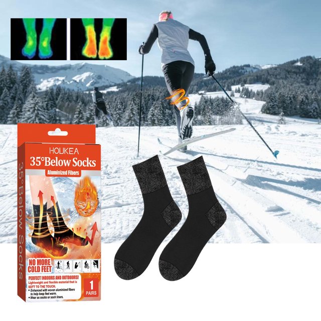 Puntoco Un par de calcetines térmicos para masaje de pies, calcetines magnéticos para la salud, cálidos, antideslizantes, alivian el cansancio, calcetines para senderismo, esquí, yoga, fitness, ej