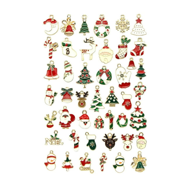 Colgantes de navideños Yuyangstore Pendientes de bricolaje Colgantes de renos Collar de adornos mixtos