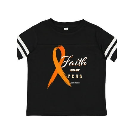 

Inktastic Faith over Fear Leukemia Awareness with Orange Ribbon Gift Toddler Boy or Toddler Girl T-Shirt