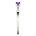 thumbnail image 3 of 0.5 ct Round Cut Natural Amethyst Solitaire Engagement Ring for Women in 18K White Gold, 3 of 5