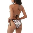 thumbnail image 4 of Salouo Red Wheeled Tractors Pattern Women's Sexy Bikini Set,String Two Piece Swimsuit V Neck Swimwear Self Tie Spaghetti Straps Bathing Suits -X-Large, 4 of 6