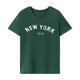 thumbnail image 1 of Camiseta para mujer verano suave cuello redondo camisa para mochilero calle playa deportes Verde, 1 of 7