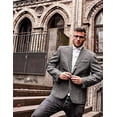 thumbnail image 2 of COOFANDY Men Suit Jacket Linen Slim Fit Sport Coat Business Fashion Daily Blazer, 2 of 6