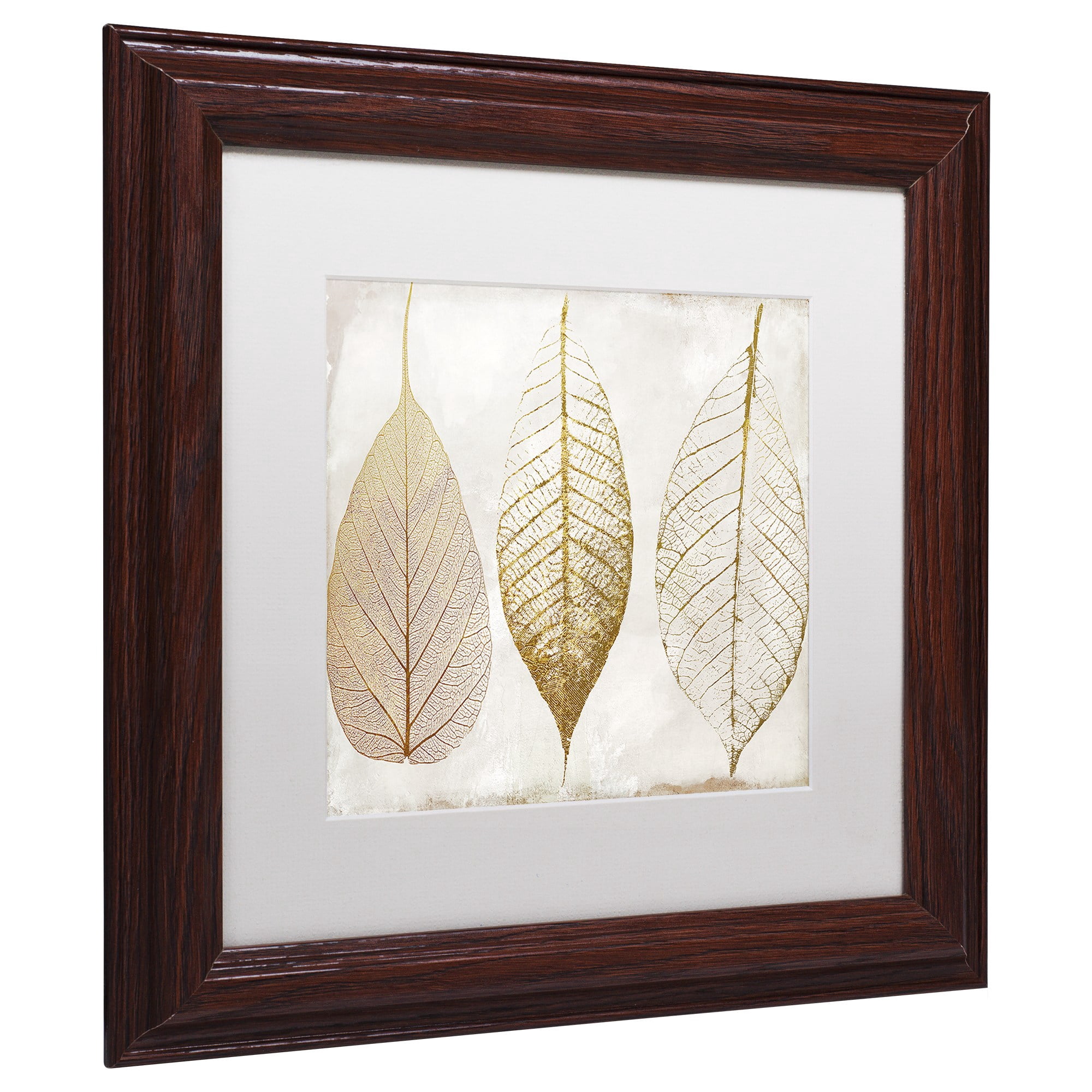 Trademark Fine Art "Fallen Gold II" Canvas Art by Color Bakery, White Matte, Wood Frame