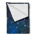 thumbnail image 2 of Sky Soft Flannel Fleece Throw Blanket, Abstract Night Time Illustration Stars and Crescent Moon Constellation Astrology, Cozy Plush for Indoor and Outdoor Use, 50" x 60", Blue Dark Blue, by Ambesonne, 2 of 5