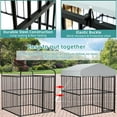 thumbnail image 6 of MEETWARM Large Outdoor Dog Kennel, Metal Heavy Duty Pet Playpen, Rust-Resistant Outdoor Dog Fence with Anti-UV & Waterproof Top Cover and Secure Lock for Backyard, 5'L x 5'W x 6'H, 6 of 7