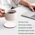 thumbnail image 4 of Farmhouse Pink White Striped Coasters Set of 6, Modern Stripes Absorbent Coasters for Drinks, Coaster for Bar Office Dining Coffee Table Accessories Decor, Non Slip Round Desk Coaster, 4 of 9