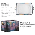 thumbnail image 2 of Yayeee Canvas Storage Basket with Handles for Shelves Fabric Bins Closet Organizer, Psychedelic Jellyfish, 2 of 8
