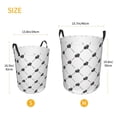 thumbnail image 5 of Balery Black Rabbit Round Laundry Basket with Handles Waterproof Freestanding Laundry Hamper for Clothes Toys in the Dorm and Family-Small, 5 of 8