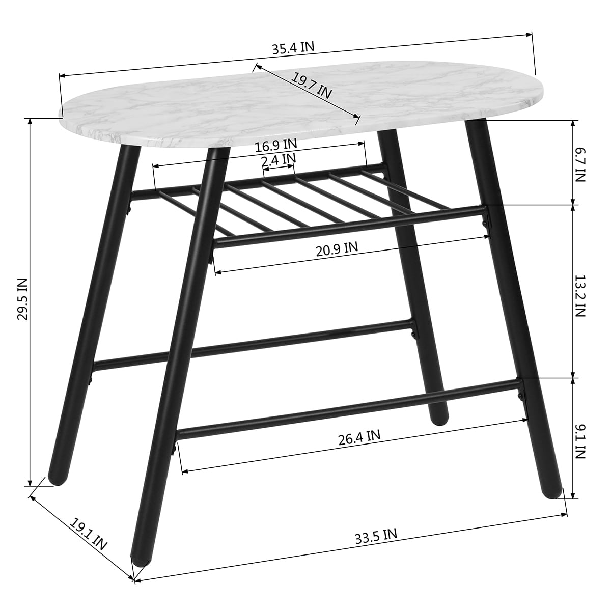 Private Jungle Dining Set Compact 2 Chairs and Table Set with Metal Frame and Shelf Storage Bistro Pub Breakfast Space Saving - marble & white Private Jungle Dining Set Compact 2 Chairs and Table Set with Metal Frame and Shelf Storage Bistro Pub Breakfast Space Saving - marble & white
