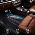 thumbnail image 4 of Sikiie Abstract Botanical Heart Car Foot Mat Set of 4 Pieces Basics Universal Fit Rubber Carpet Floor Mats For Car SUV Van & Truck, 26.8"L x 17.3"W (Front), 13"L x 17.3"W(Rear), 4 of 6