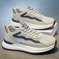 thumbnail image 3 of Men's Lace-Up Mesh Spliced Platform Athletic Casual Shoes, 3 of 7