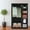 G Set-42" x 17" x 67" -Black, variant on BAYUELSWU Portable Wardrobe Closet, Portable Closet Storage Organizer, Covered Clothes Rack Storage Organizer with Shelves, 4 Tiers Portable Closet Wardrobe Shelf (Coffee)