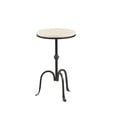 thumbnail image 3 of Fashionable Black Metal Frame Accent Table With Marble Top For Living Room Genteel Legs, 3 of 3