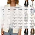 thumbnail image 3 of IUYRTFE Women's 3/4 Sleeve Button Front Blazer Jacket Relaxed Fit Casual Workwear Top, 3 of 7