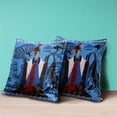 thumbnail image 3 of Amrita Sen Designs  28 x 28 in. Three Woman Broadcloth Indoor & Outdoor Blown & Closed Pillow - Blue, Red & Brown, 3 of 4