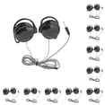 thumbnail image 1 of sweethay Gancho para la oreja Auriculares con cable con micrófono Auriculares acolchados Esponja Orejeras Auriculares Música Auriculares Negro 10piezas, 1 of 6