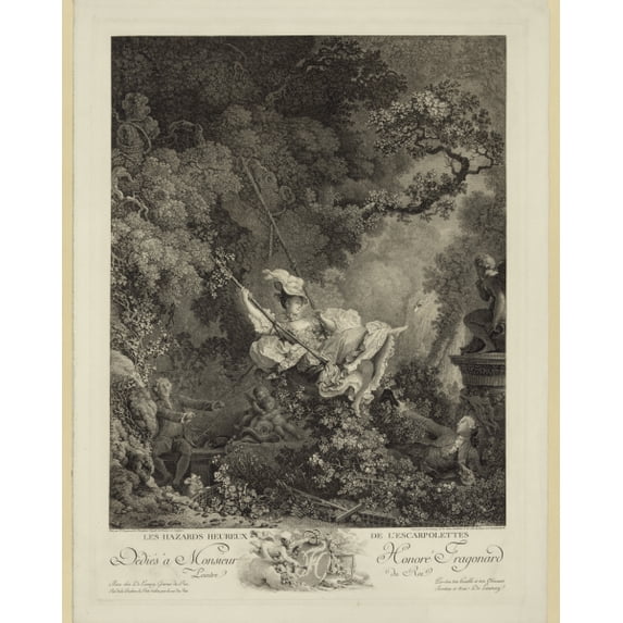 Print: Les Hazards Heureux De L'escarpolettes