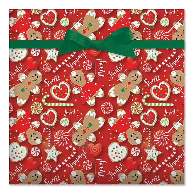 Christmas Gift Red Thick Wrapping Paper 16M X 43cm Large Roll For Xmas  Present