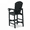 Black, variant on Leumius Tall Adirondack Chairs Set of 1,All Weather Outdoor Bar Height Barstools Chair with Armrests and Cup Holder for Bistro,Poolside,Garden,brown