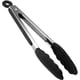 thumbnail image 1 of Kitchen Stainless Steel & Silicone Kitchen Tongs Cooking Tool BBQ Tongs Food Tongs Silicone Kitchen Tongs Buffet Grilling and Salad Colour: Black 26.5cm Zhivalor HS-0218, 1 of 1