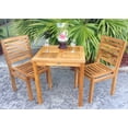 thumbnail image 4 of Teak Wood Kasandra Outdoor Patio Dining Side Chair, A-Grade Teak Wood, 4 of 5