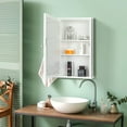Ktaxon Wall Mounted Bathroom with Mirror and Adjustable Shelves