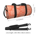 thumbnail image 4 of Xecao Beautiful Corals print Round Travel Duffel Bag is a foldable gym bag with an inner pocket, perfect for travel sports, 4 of 8