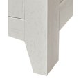thumbnail image 3 of Benjara Eva 24 Inch Nightstand, 1 Barn Cabinet, Open Top Shelf, White and Brown, 3 of 6
