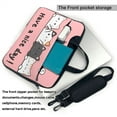 thumbnail image 3 of ZNDUO Cartoon Cat Greeting Doodle Pattern Laptop Bag, 14 inch Business Casual Durable Laptop Backpack, 3 of 8