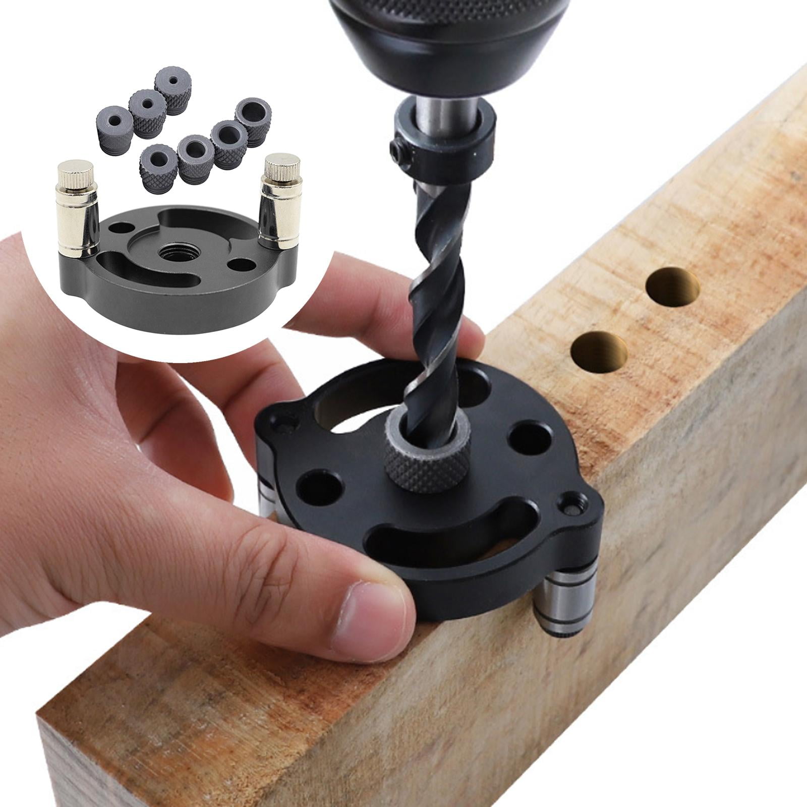GUOOL 2pcs 2-10mm Self-Centering Doweling Jig Set Vertical Hole Puncher Locator