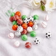 thumbnail image 3 of 12Pcs 6 Style Basketball/Soccer/Tennis/Baseball/Rugby/Volleyball Silicone Beads DIY Nursing Necklaces and Bracelets Making Chewing Pendants For Teethers Mixed Color 15mm Hole: 2mm, 3 of 5