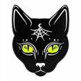 thumbnail image 2 of PinMart Chat Noir avec Lune et Toile d'Araignée Épingle Émaillée pour Halloween, 2 of 4