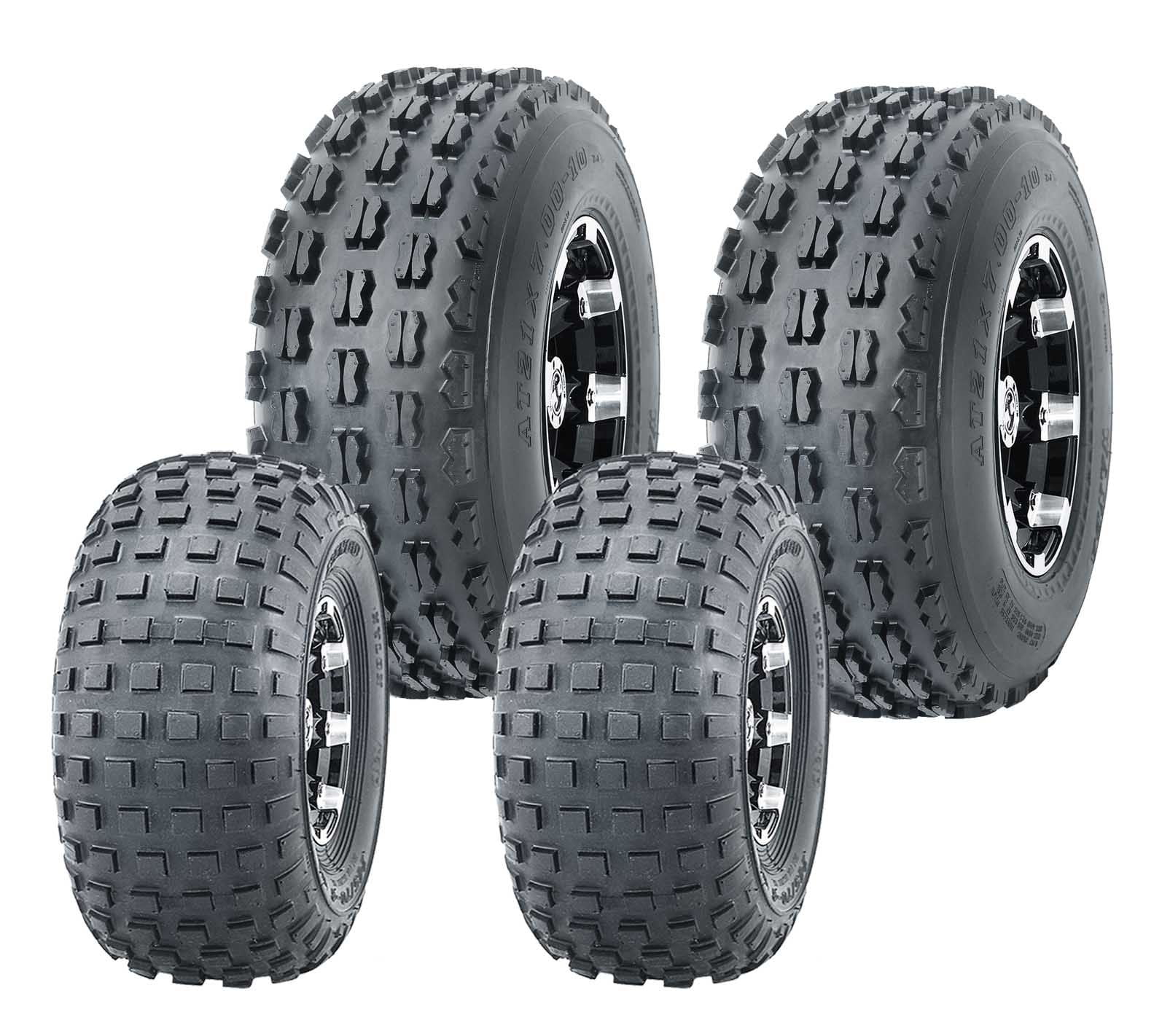 Set 4 ATV Go Kart Tires 145/706 145x70x6 & 19x78 19x7x8 4PR